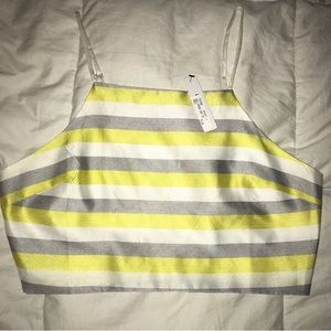 NWT Ark & Co. back crossed crop top
